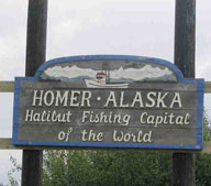 Homer town sign