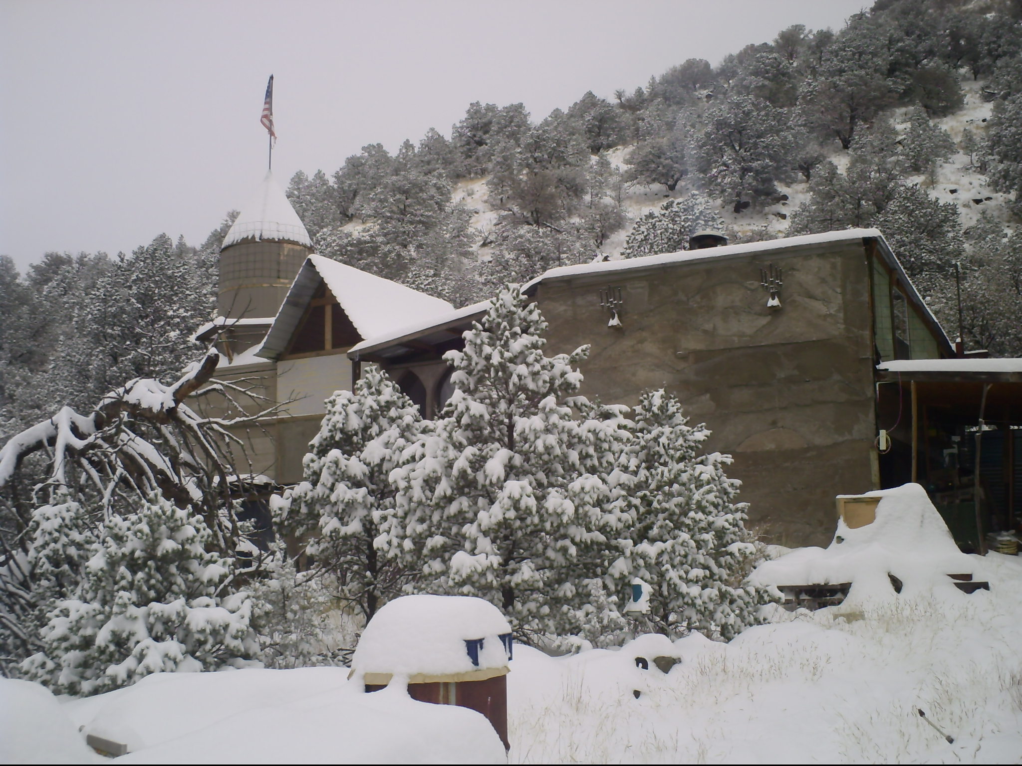 snow on the sky castle