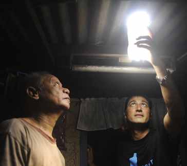 My Shelter's Diaz & plastic bottle lightbulb