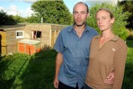 Daniel and Lora Newman on their small-holding at Carharrack