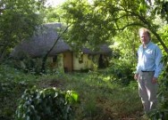 Cob house with no electricity and water from a stream