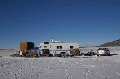 The trailer home of alleged killer Robert Dear who regularly had disputes with neighbors and women