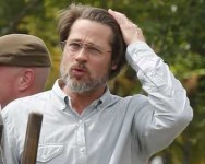 Brad Pitt on set of The BIG SHORT