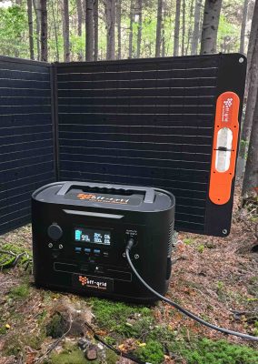 Energy Storage+Power: Off-Grid 1000Watt battery + 400W high efficiency solar